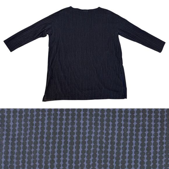 Uniqlo x MARIMEKKO Rasymatto Polka Dots Tunic Top Shirt Blue Black - Size XL - Picture 1 of 10